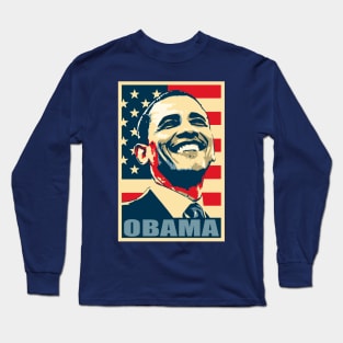 Barack Obama Poster Pop Art Long Sleeve T-Shirt